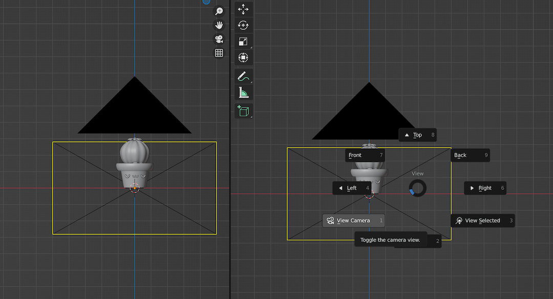 blender how to move camera view