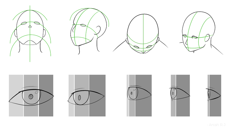 Drawing Eyes at Different Angles