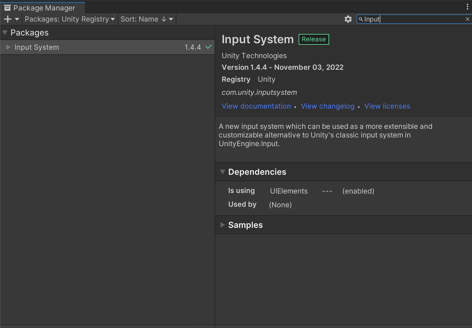 incontrol unity get input