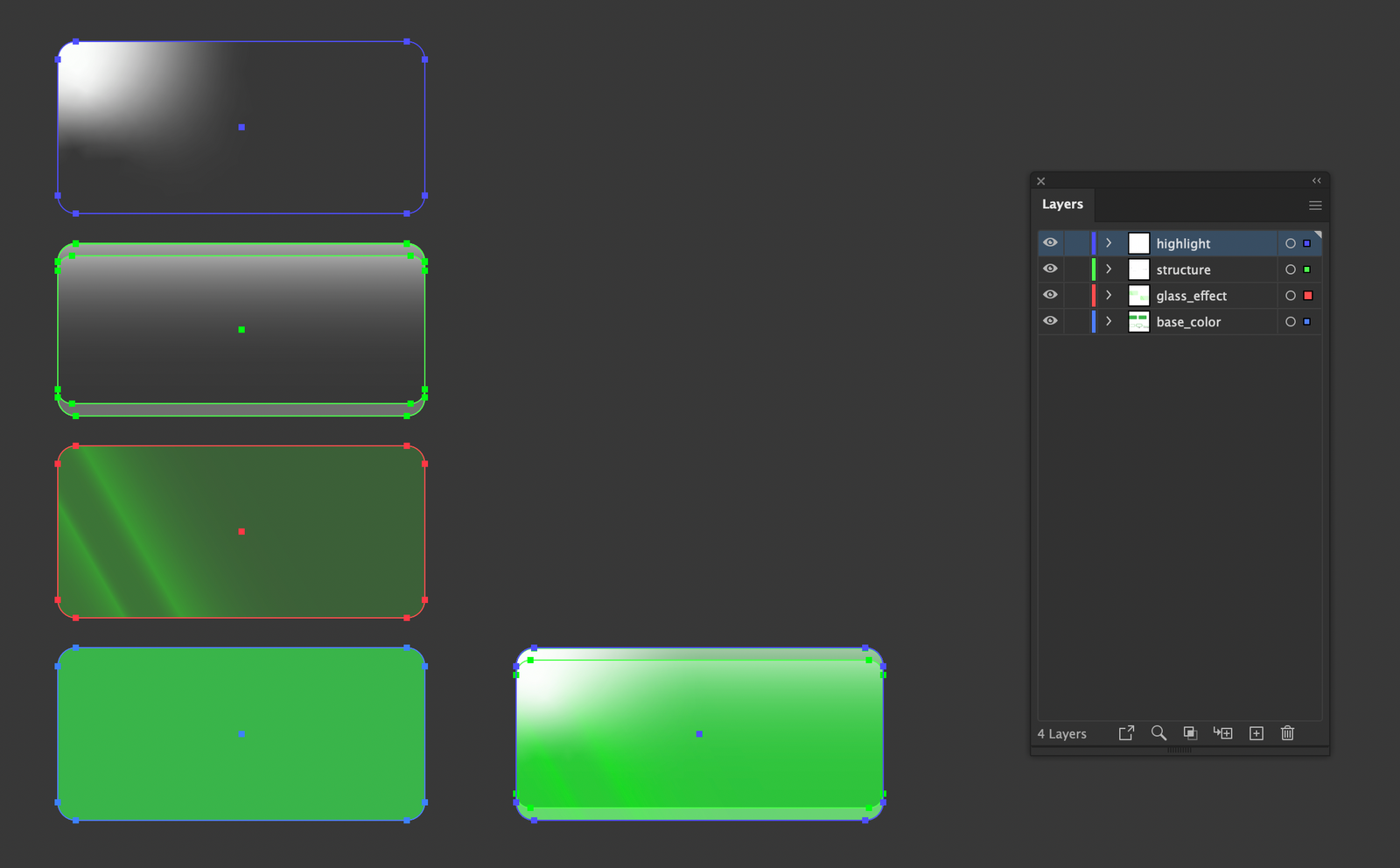 Glass Button Design in Adobe Illustrator
